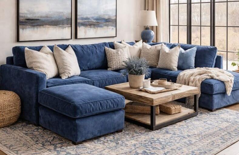 33 Beautiful Blue Sofa Living Room Ideas That Create Your Dream Blue Sofa Living Room Ideas