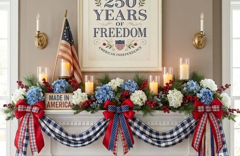 20 Festive 4th of July Mantel Decor Ideas for a Patriotic Focal Point 4th of July Mantel Decor Ideas