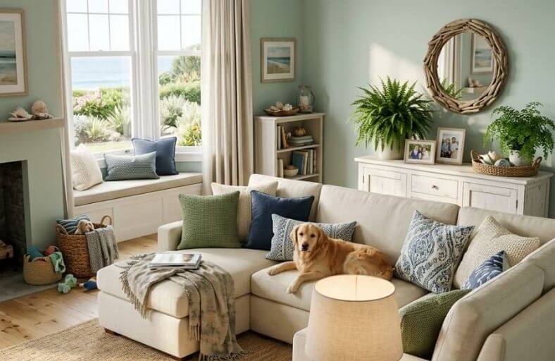 12 Perfect Coastal Paint Colors to Refresh Your Living Room coastal paint colors for living room