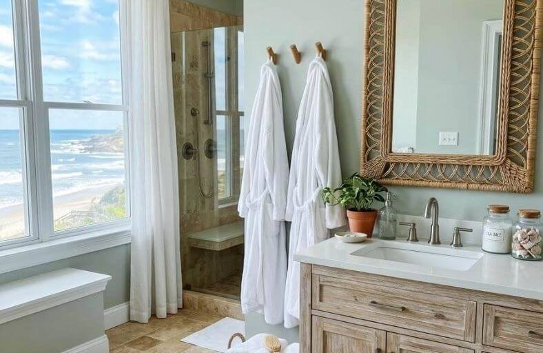 13 Beautiful Paint Colors That Look Stunning With Beige Bathroom Tile bathroom paint colors for beige tile