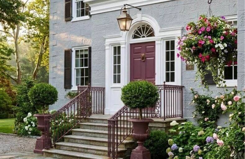 11 Perfect Front Door Paint Colors That Look Stunning on a Grey House front door paint colors for grey house