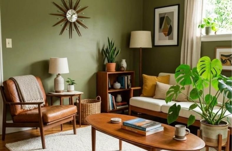 11 Stunning Mid Century Modern Paint Colors for Every Living Room Style mid century modern paint colors for living room