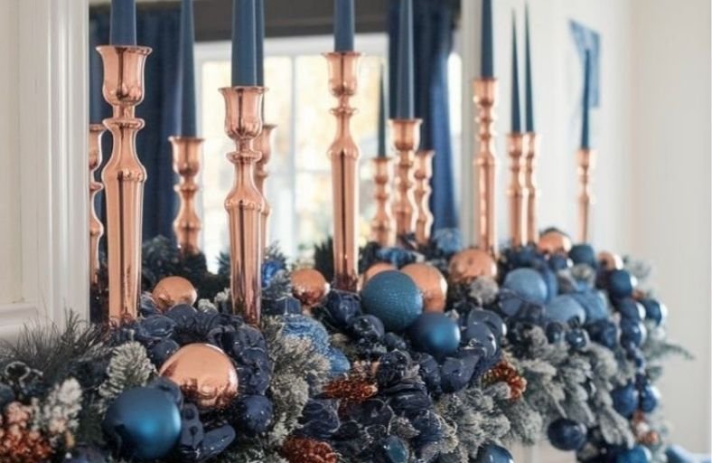 37 Elegant Blue Christmas Decor Ideas for a Magical Winter Wonderland blue christmas decor ideas