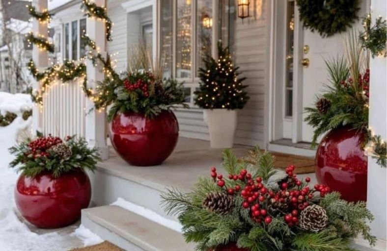 34 Charming Christmas Front Porch Ideas for a Magical Holiday Entrance christmas front porch ideas